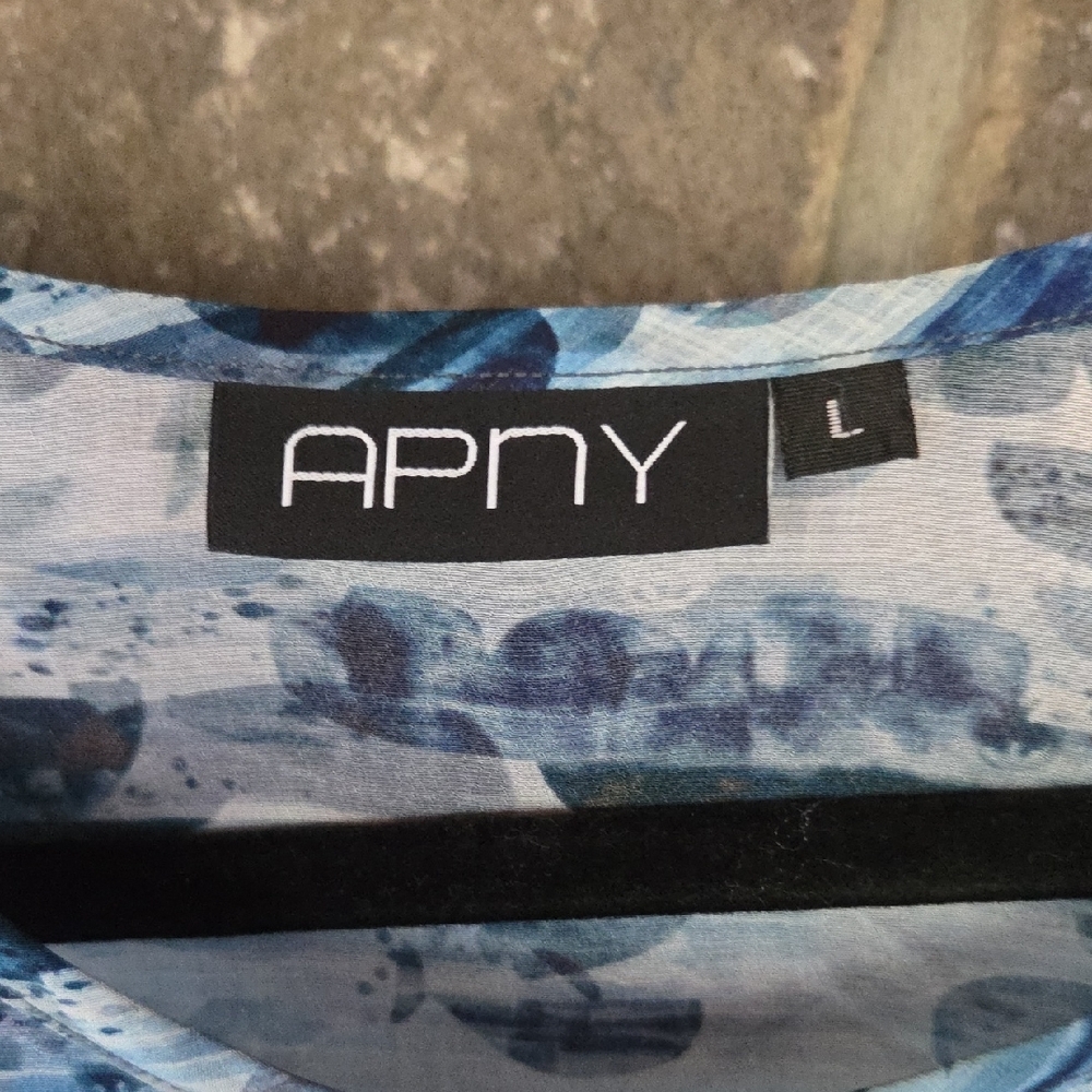 APNY Women's Blouse in Blue Pattern - Picture 2 of 4